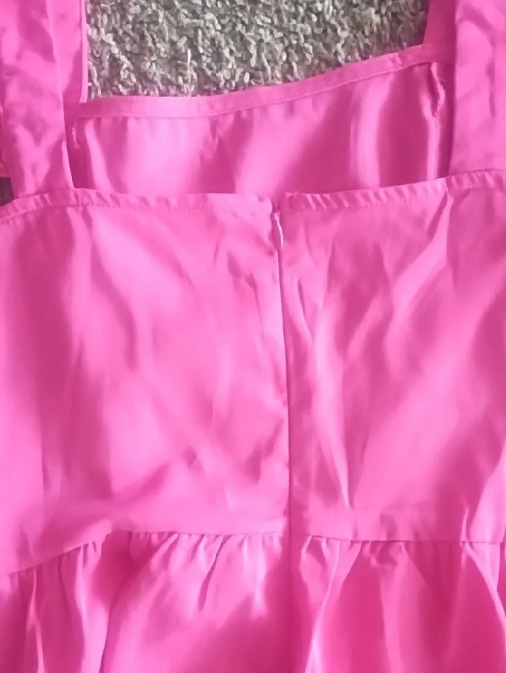 Girls Pink Ruffle Sleeve A-Line Dress